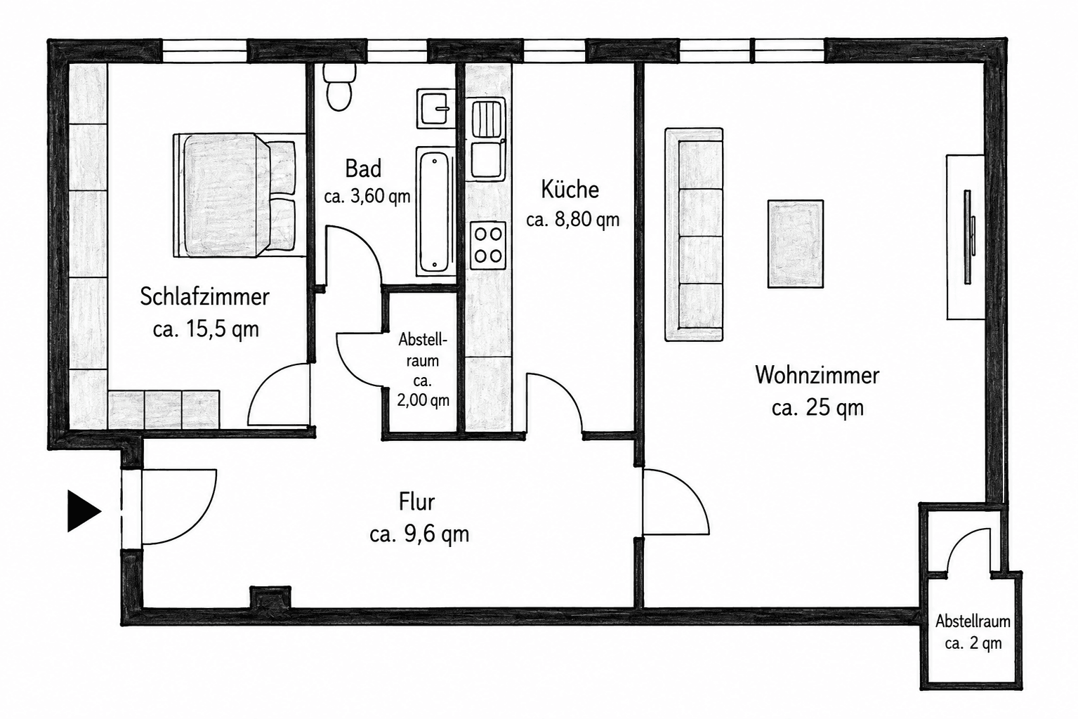 1 bedroom with open-plan kitchen flat to rent, 64 m², Essen, North Rhine-Westphalia 1 bedroom with open-plan kitchen flat to rent, 64 m², Essen, North Rhine-Westphalia