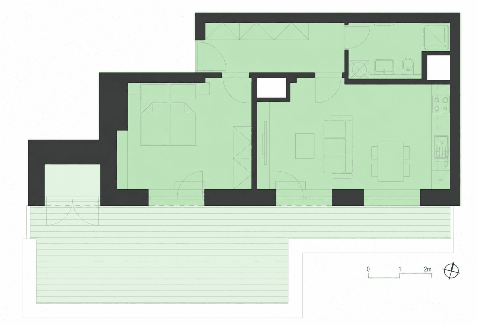 1 bedroom with open-plan kitchen flat to rent, 50 m², Střední, Brno, Jihomoravský Region 1 bedroom with open-plan kitchen flat to rent, 50 m², Střední, Brno, Jihomoravský Region
