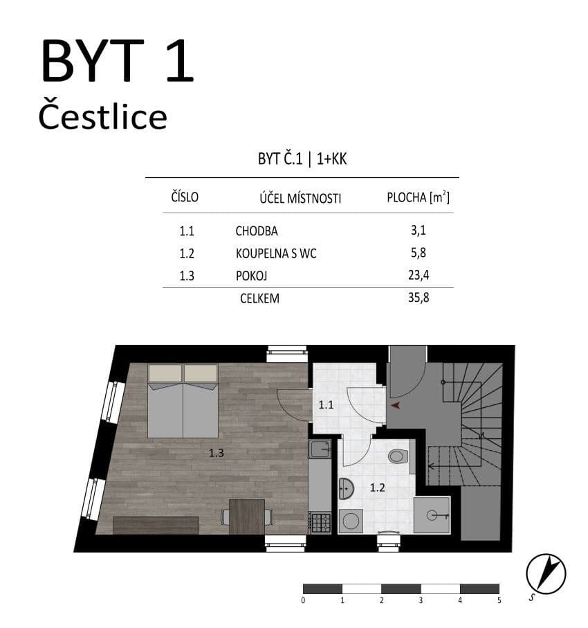 Studio flat to rent, 36 m², Lipová, Čestlice, Středočeský Region Studio flat to rent, 36 m², Lipová, Čestlice, Středočeský Region