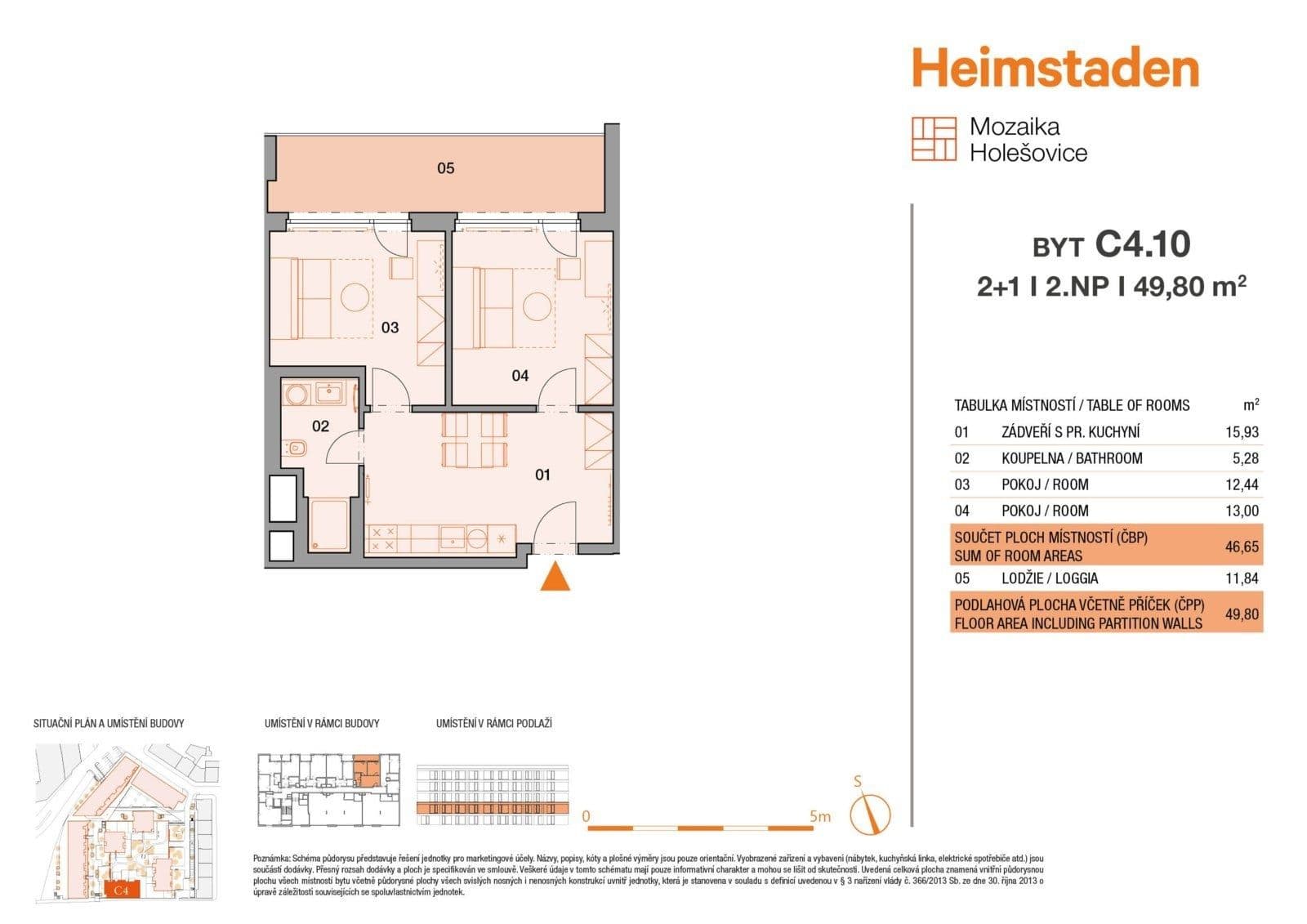 2 bedroom flat to rent, 52 m², Vrbenského, Prague, Prague 2 bedroom flat to rent, 52 m², Vrbenského, Prague, Prague