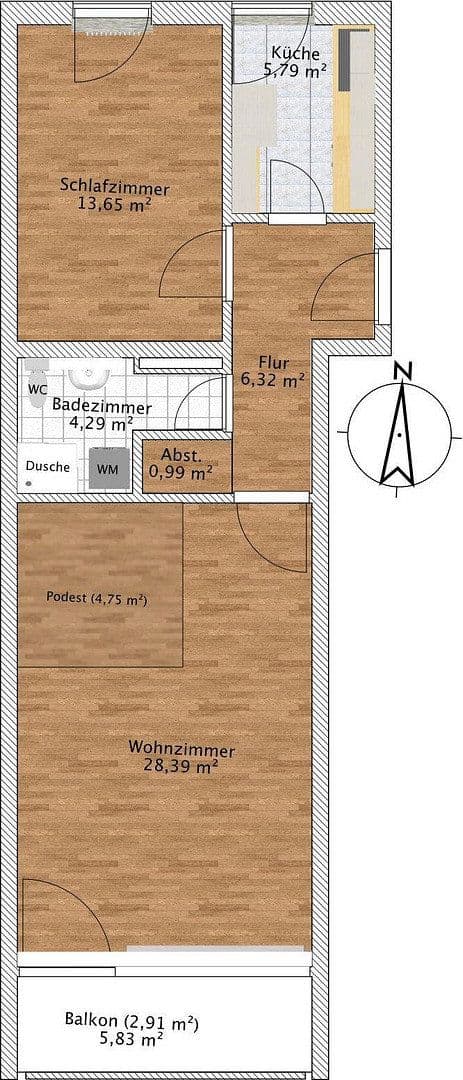2 bedroom flat for sale, 62 m², Georgenschwaigstraße 29, München, Bavaria 2 bedroom flat for sale, 62 m², Georgenschwaigstraße 29, München, Bavaria