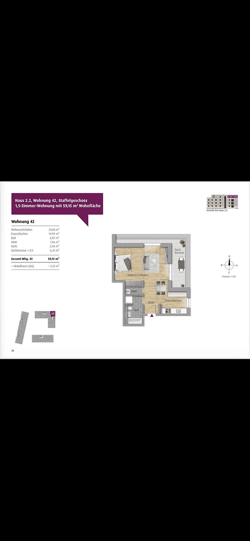Studio flat to rent, 59 m², Herbert-Belser-Ring 2, Maintal, Hesse Studio flat to rent, 59 m², Herbert-Belser-Ring 2, Maintal, Hesse