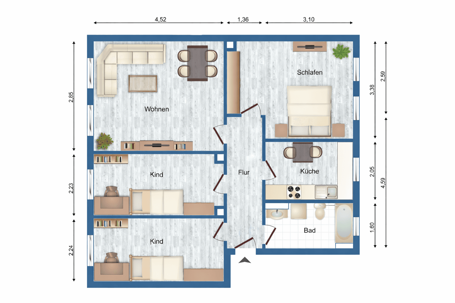 4 bedroom flat to rent, 68 m², Am Wald 5, Ziegendorf, Mecklenburg-Vorpommern 4 bedroom flat to rent, 68 m², Am Wald 5, Ziegendorf, Mecklenburg-Vorpommern