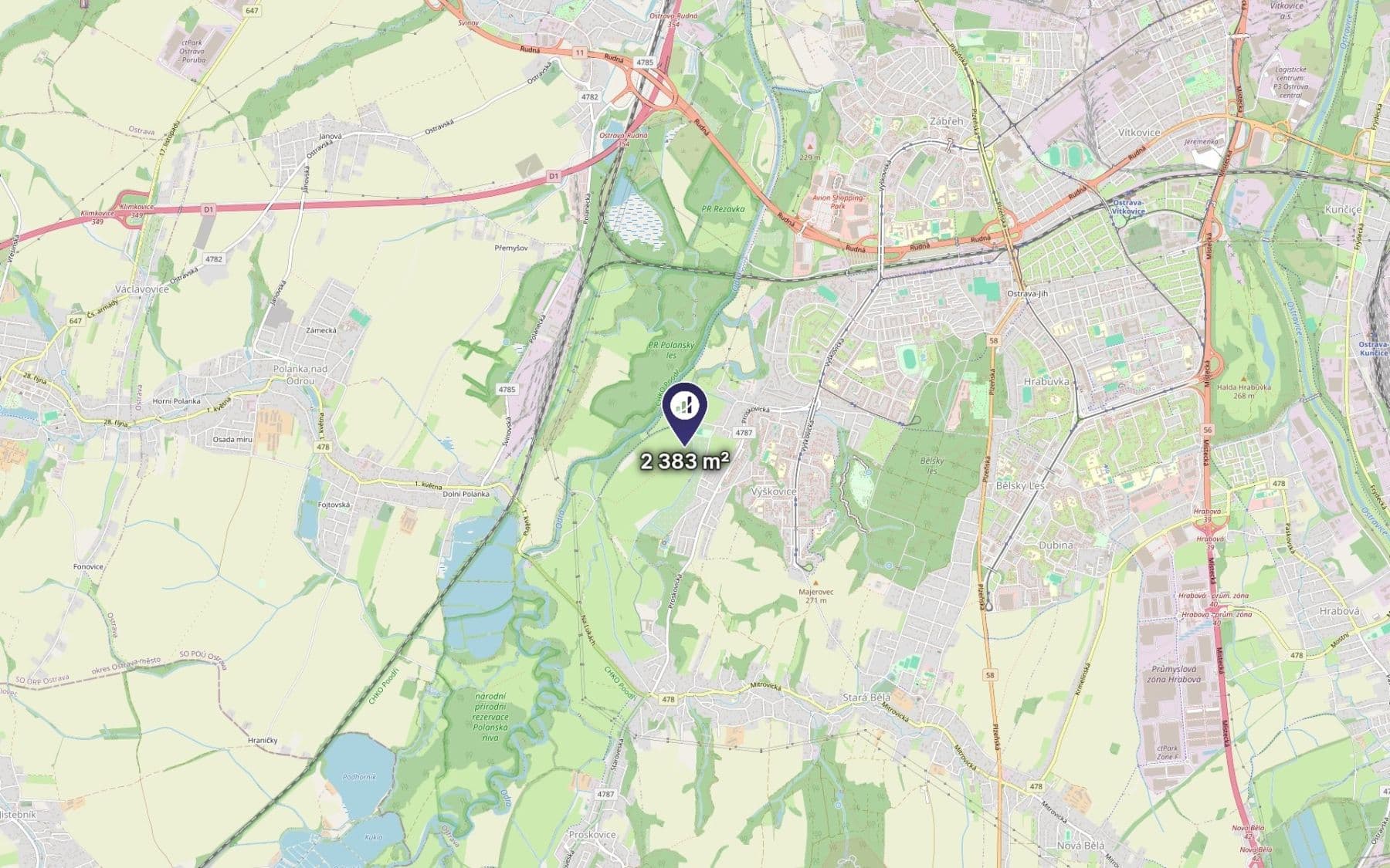 plot for sale, 1,192 m², Ostrava, Moravskoslezský Region plot for sale, 1,192 m², Ostrava, Moravskoslezský Region