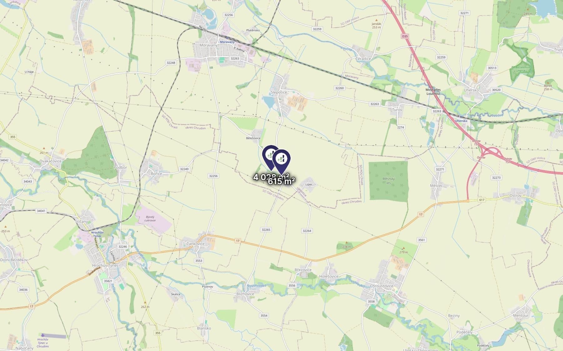 plot for sale, 580 m², Slepotice, Pardubický Region plot for sale, 580 m², Slepotice, Pardubický Region