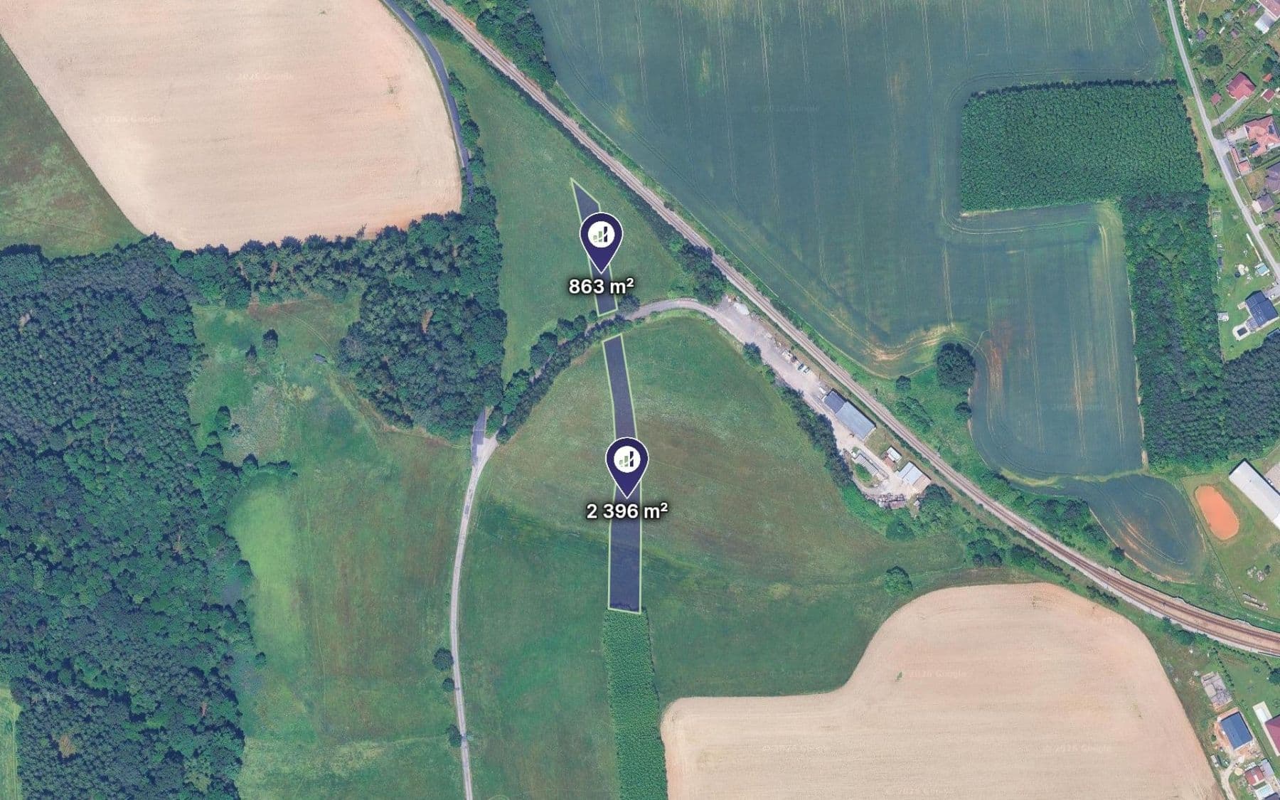 plot for sale, 3,259 m², Nedabyle, Jihočeský Region plot for sale, 3,259 m², Nedabyle, Jihočeský Region