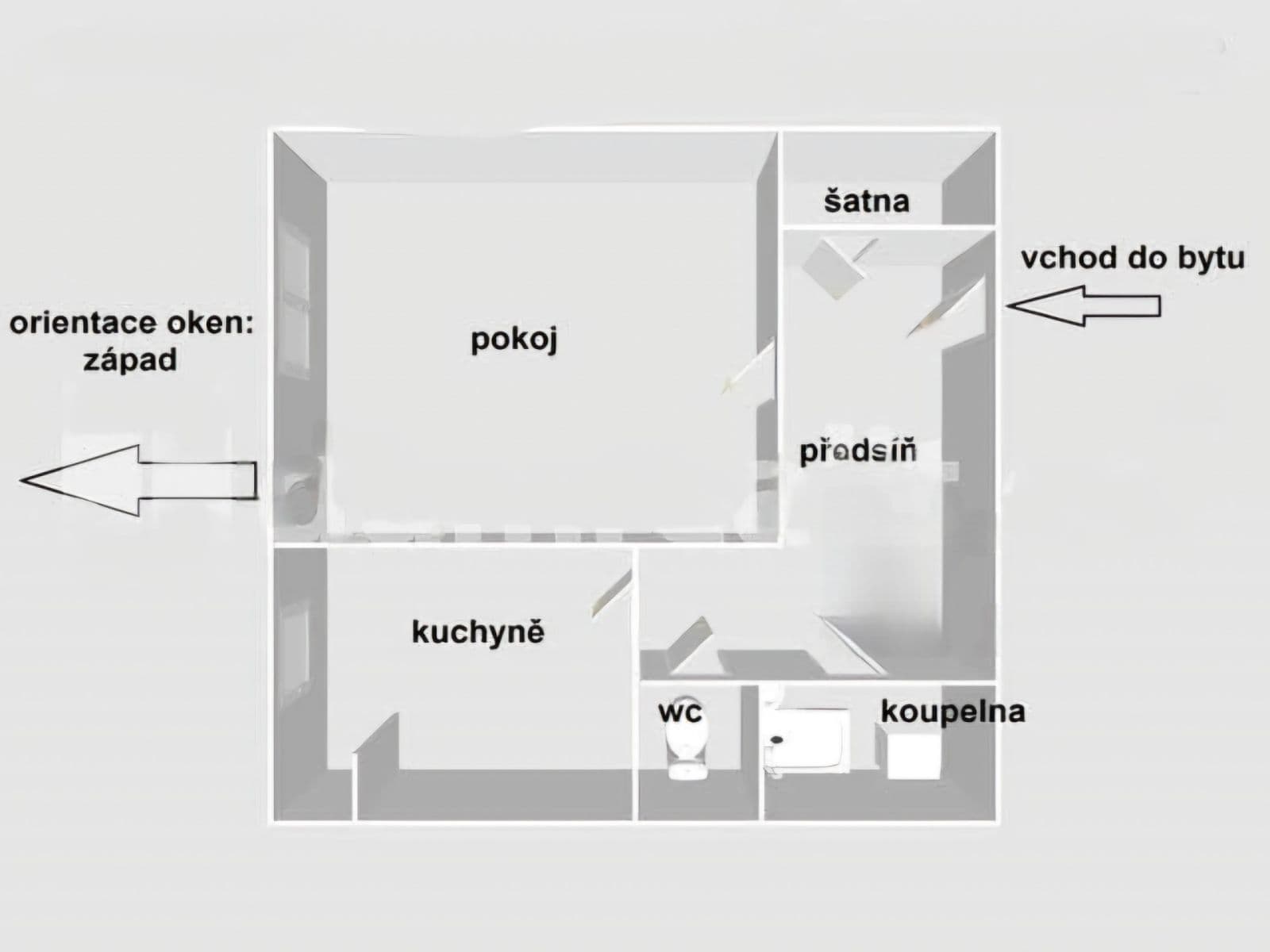 1 bedroom flat for sale, 39 m², Minická, Prague, Prague 1 bedroom flat for sale, 39 m², Minická, Prague, Prague