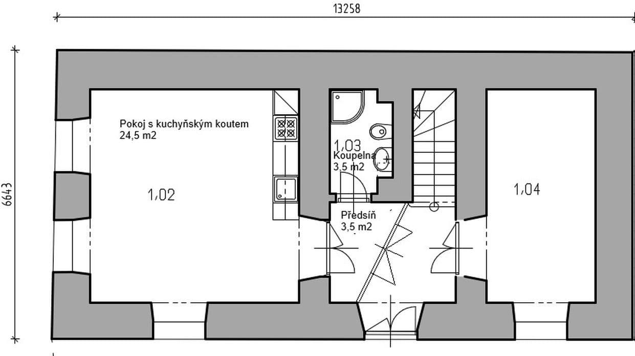 Small studio flat to rent, 31 m², Družstevní, Kněževes, Středočeský Region Small studio flat to rent, 31 m², Družstevní, Kněževes, Středočeský Region