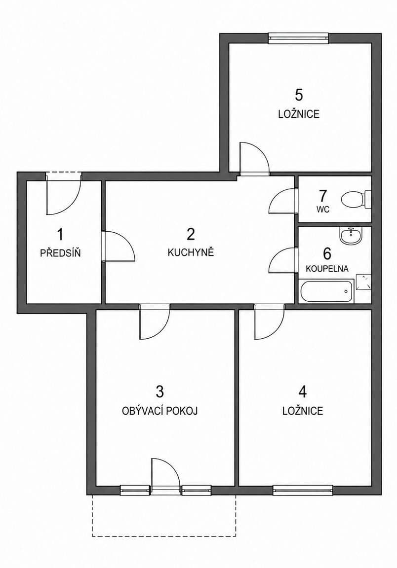 3 bedroom with open-plan kitchen flat for sale, 94 m², Mahenova, Prague, Prague 3 bedroom with open-plan kitchen flat for sale, 94 m², Mahenova, Prague, Prague