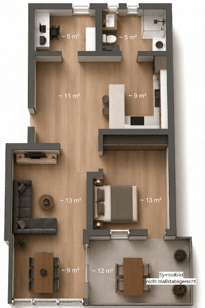 1 bedroom with open-plan kitchen flat for sale, 71 m², Sonthofen, Bavaria 1 bedroom with open-plan kitchen flat for sale, 71 m², Sonthofen, Bavaria