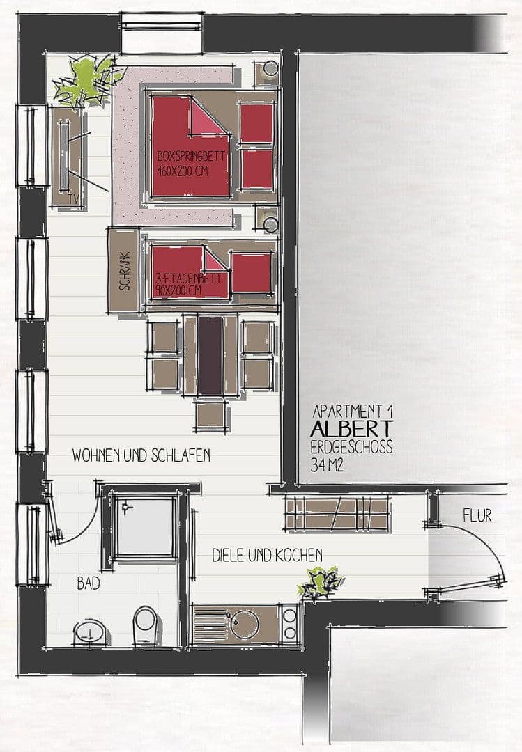 2 bedroom flat to rent, 54 m², Schwerin, Mecklenburg-Vorpommern 2 bedroom flat to rent, 54 m², Schwerin, Mecklenburg-Vorpommern