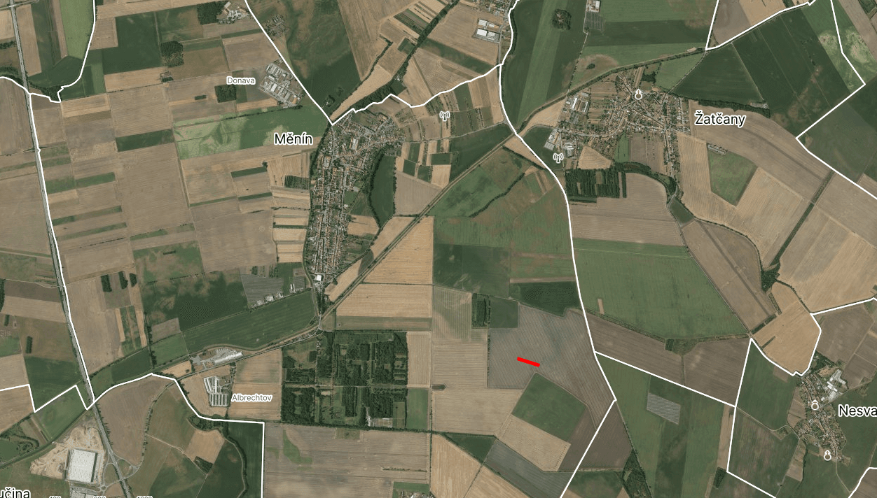 plot for sale, 2,197 m², Měnín, Jihomoravský Region plot for sale, 2,197 m², Měnín, Jihomoravský Region