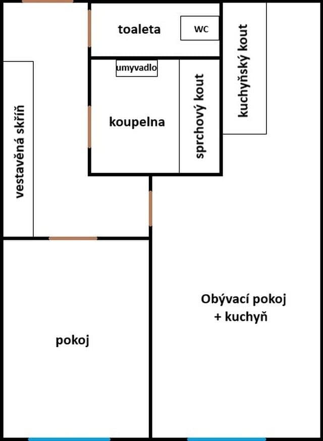 1 bedroom with open-plan kitchen flat for sale, 45 m², Veslařská, Mělník, Středočeský Region 1 bedroom with open-plan kitchen flat for sale, 45 m², Veslařská, Mělník, Středočeský Region
