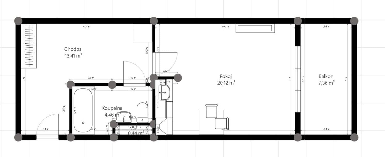 Studio flat to rent, 37 m², Podkovářská, Prague, Prague Studio flat to rent, 37 m², Podkovářská, Prague, Prague