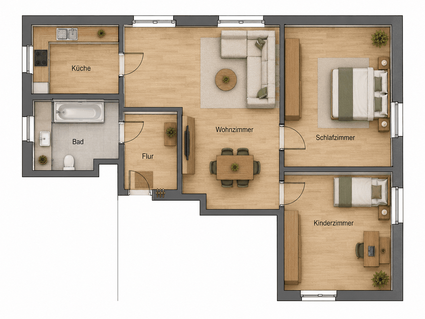 3 bedroom flat to rent, 80 m², Pößnecker Straße 7, Remptendorf, Thuringia 3 bedroom flat to rent, 80 m², Pößnecker Straße 7, Remptendorf, Thuringia