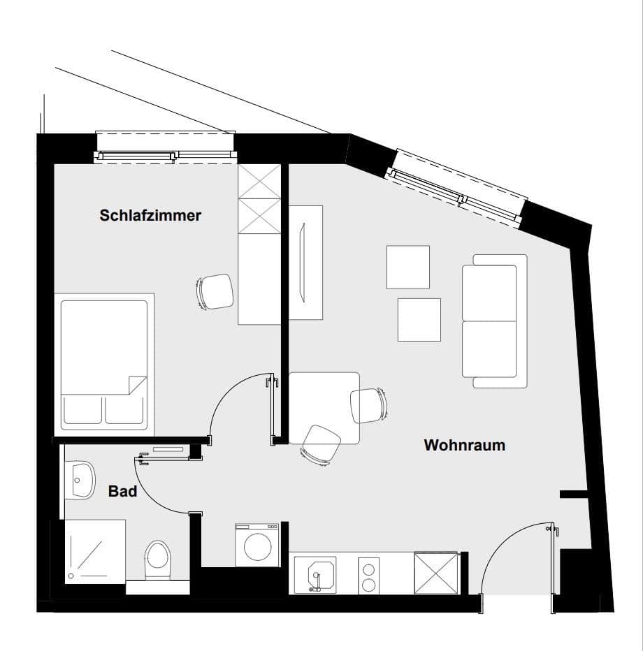 2 bedroom flat to rent, 40 m², Berlin, Berlin 2 bedroom flat to rent, 40 m², Berlin, Berlin