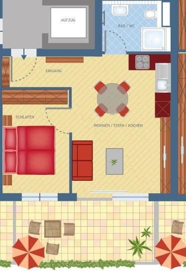 2 bedroom flat to rent, 52 m², Renningen, Baden-Württemberg 2 bedroom flat to rent, 52 m², Renningen, Baden-Württemberg