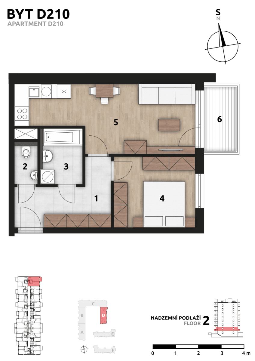 1 bedroom with open-plan kitchen flat for sale, 48 m², U Továren, Prague, Prague 1 bedroom with open-plan kitchen flat for sale, 48 m², U Továren, Prague, Prague