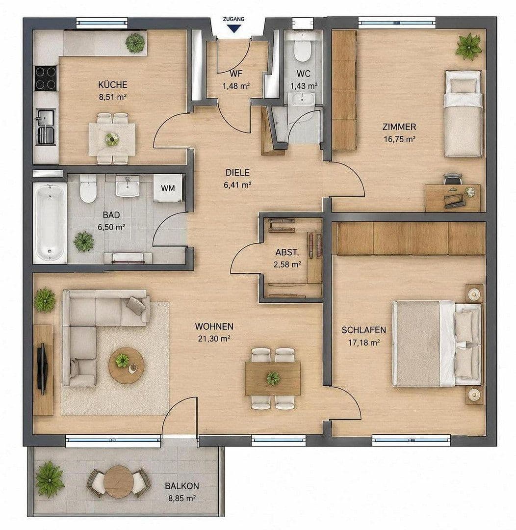 2 bedroom with open-plan kitchen flat for sale, 85 m², Heitersheim, Baden-Württemberg 2 bedroom with open-plan kitchen flat for sale, 85 m², Heitersheim, Baden-Württemberg