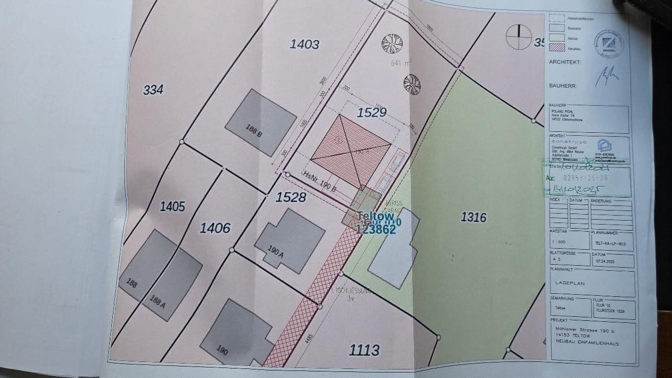 plot for sale, 641 m², Mahlower Straße 190 b, Teltow, Brandenburg plot for sale, 641 m², Mahlower Straße 190 b, Teltow, Brandenburg