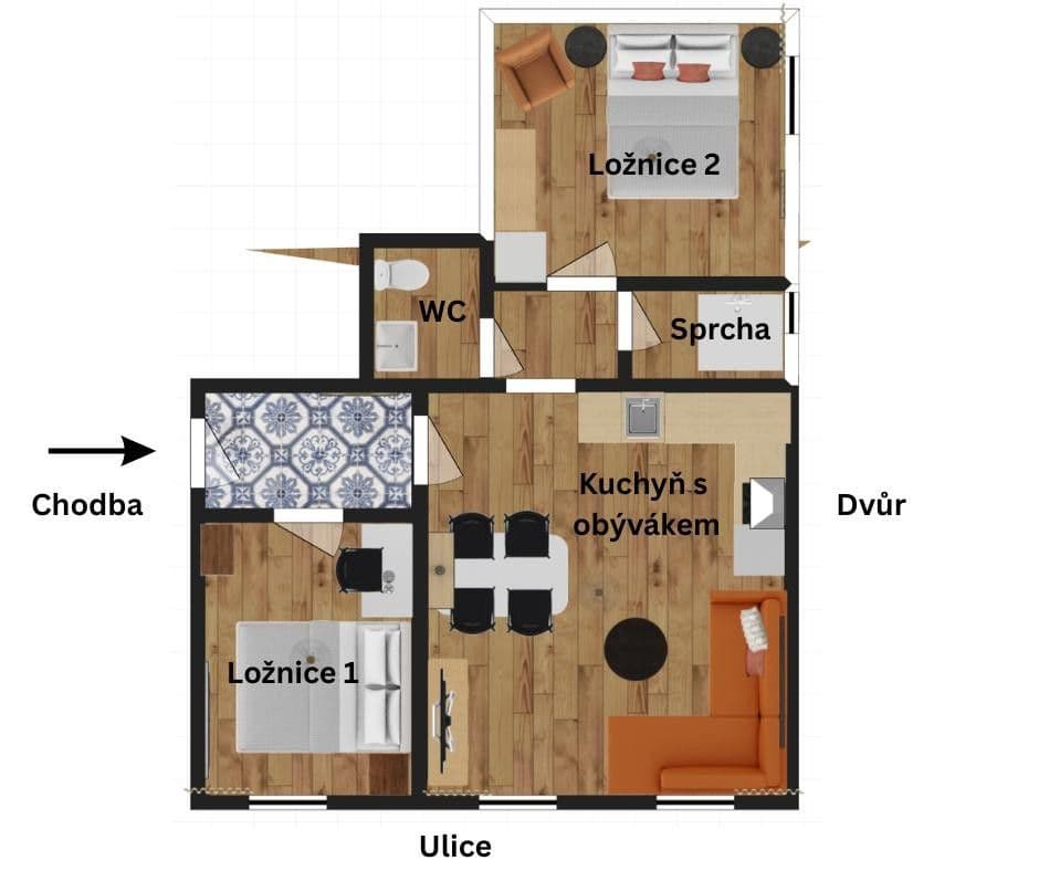 2 bedroom with open-plan kitchen flat to rent, 53 m², Hamerská, Březová, Karlovarský Region 2 bedroom with open-plan kitchen flat to rent, 53 m², Hamerská, Březová, Karlovarský Region