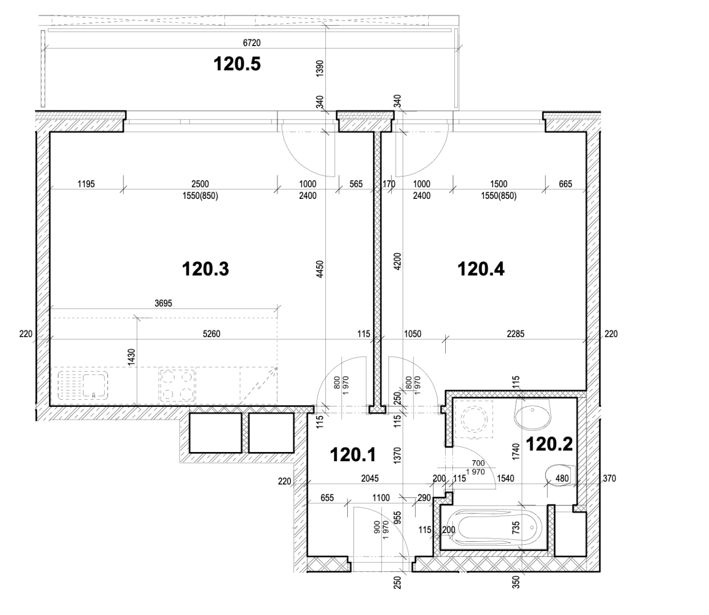 1 bedroom with open-plan kitchen flat for sale, 61 m², Modenská, Prague, Prague 1 bedroom with open-plan kitchen flat for sale, 61 m², Modenská, Prague, Prague