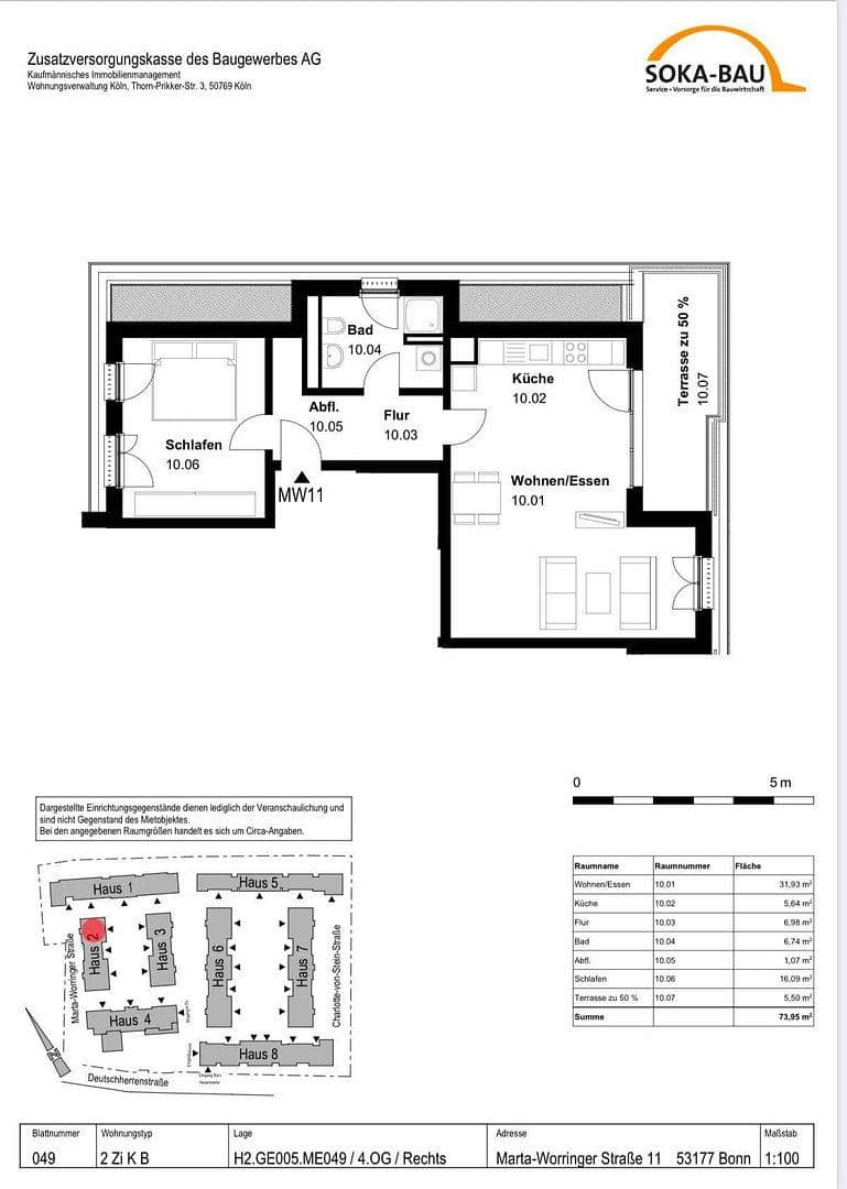 2 bedroom flat to rent, 74 m², Marta-Worringer Str. 11, Bonn, North Rhine-Westphalia 2 bedroom flat to rent, 74 m², Marta-Worringer Str. 11, Bonn, North Rhine-Westphalia