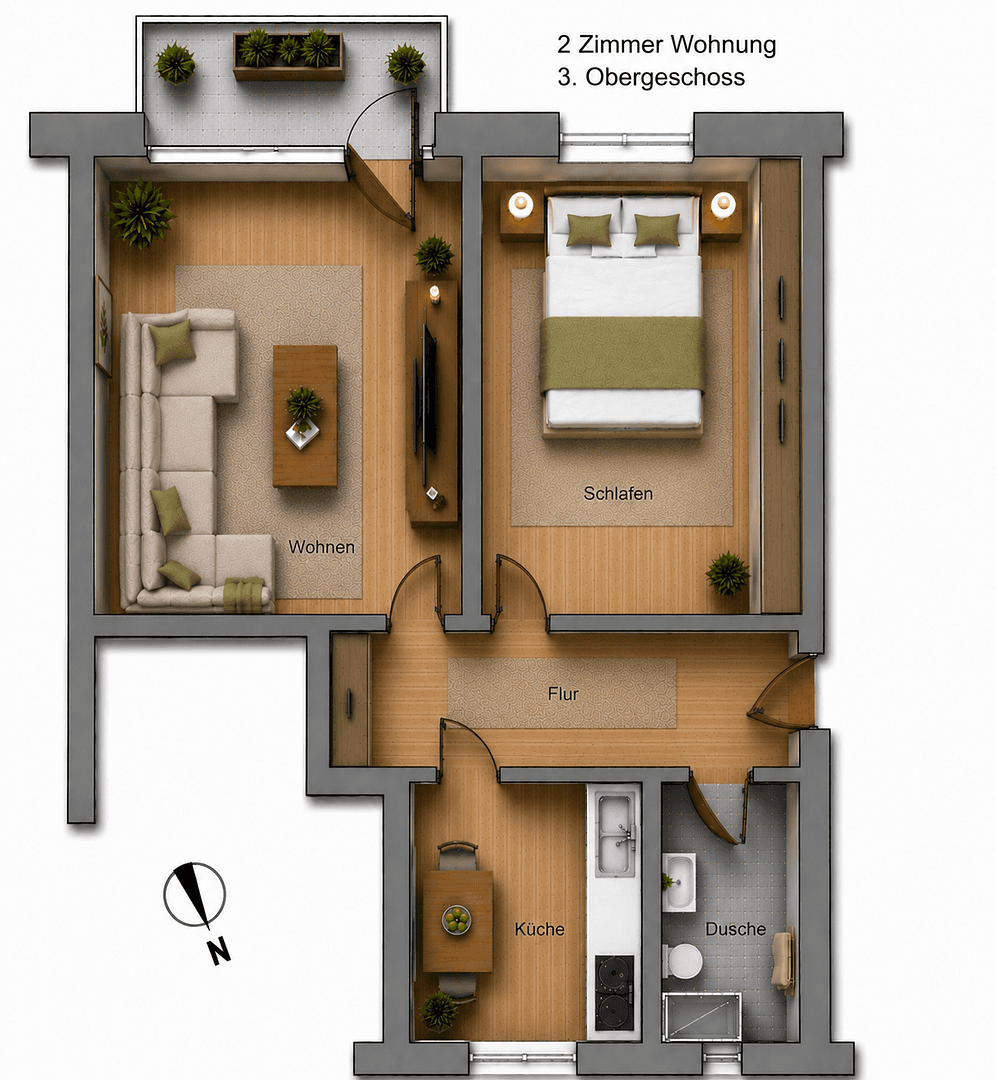 2 bedroom flat for sale, 44 m², Hamburg, Hamburg 2 bedroom flat for sale, 44 m², Hamburg, Hamburg