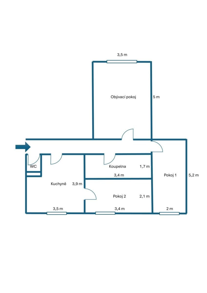3 bedroom flat for sale, 65 m², Donatellova, Prague, Prague 3 bedroom flat for sale, 65 m², Donatellova, Prague, Prague