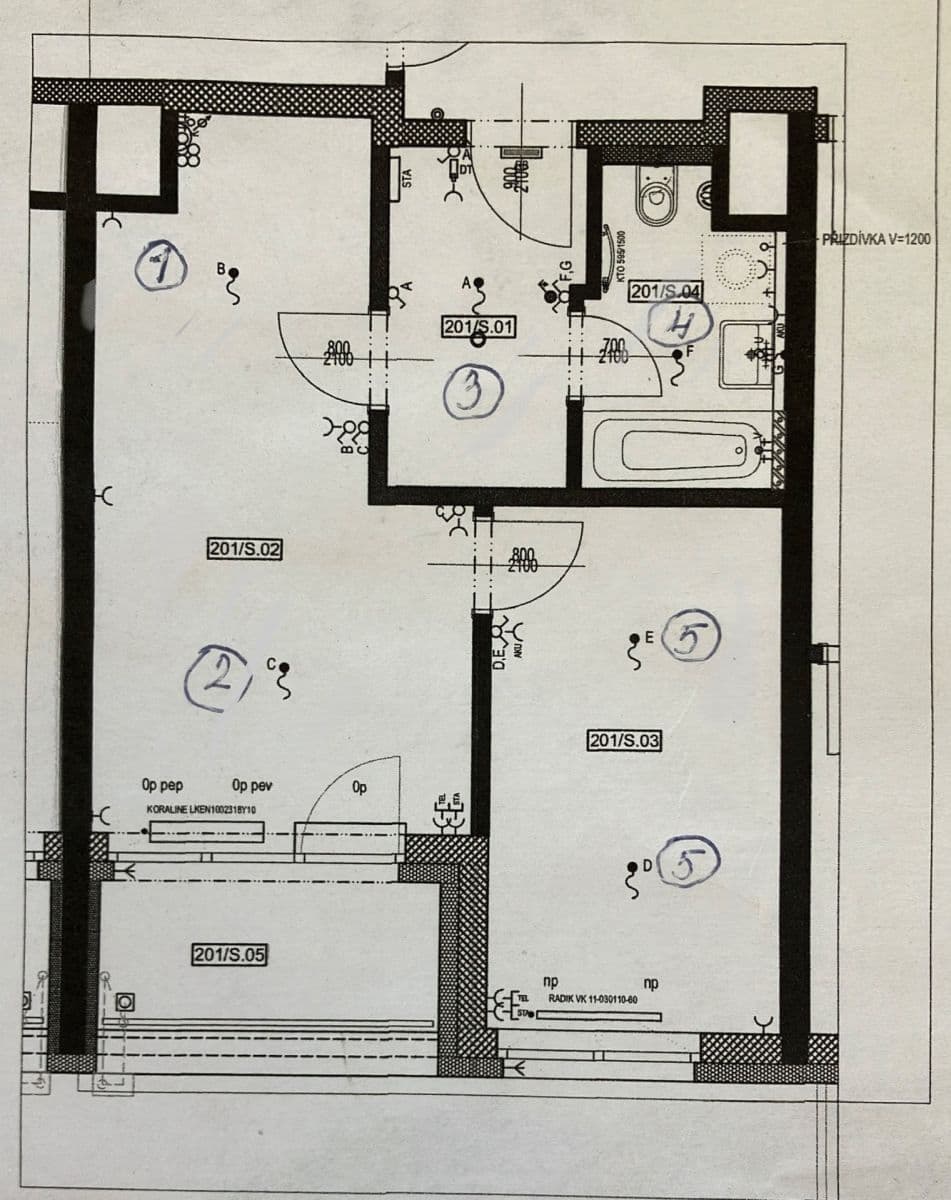 1 bedroom with open-plan kitchen flat for sale, 47 m², Pod Harfou, Prague, Prague 1 bedroom with open-plan kitchen flat for sale, 47 m², Pod Harfou, Prague, Prague