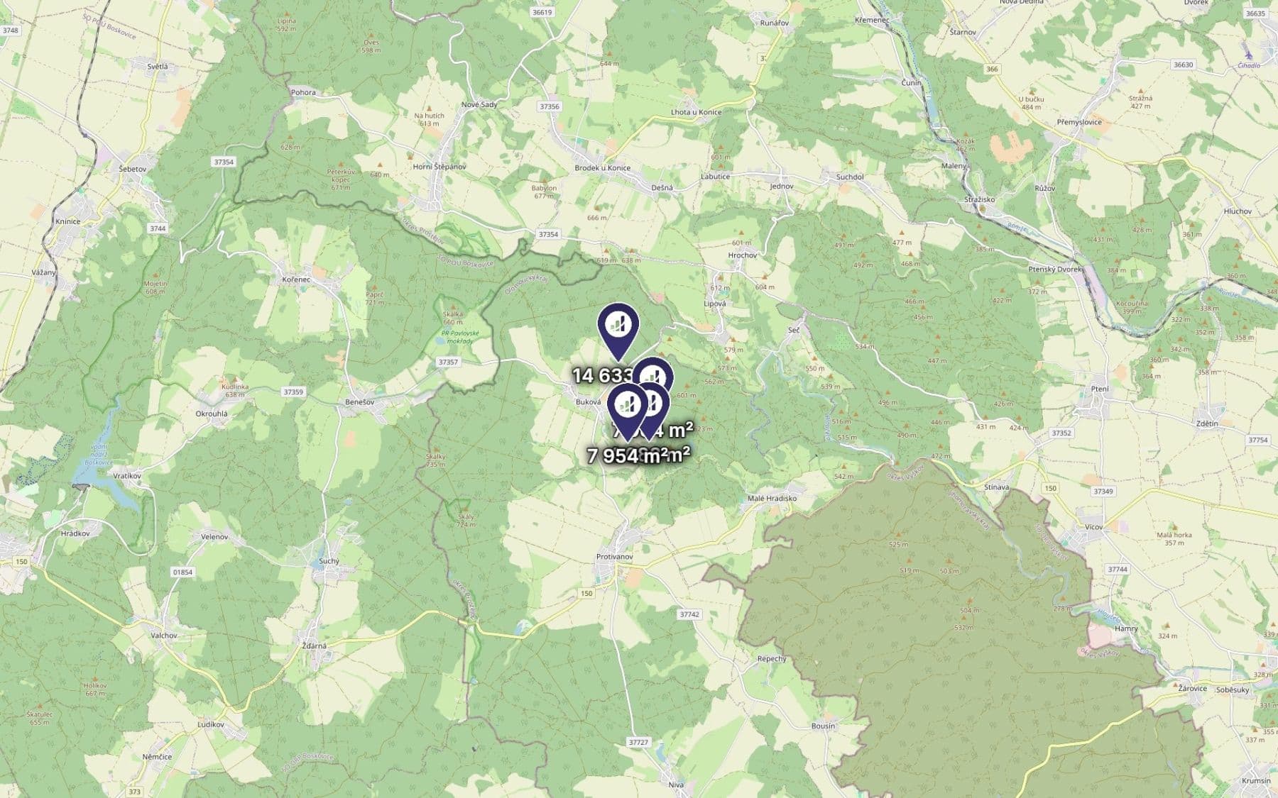 plot for sale, 34,659 m², Buková, Olomoucký Region plot for sale, 34,659 m², Buková, Olomoucký Region