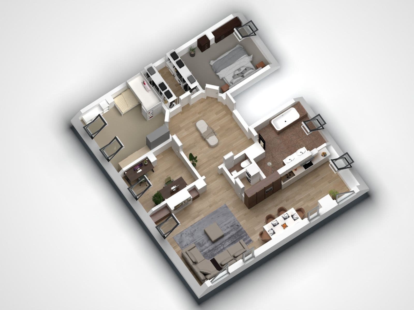 3 bedroom with open-plan kitchen flat for sale, 123 m², Semilská, Prague, Prague 3 bedroom with open-plan kitchen flat for sale, 123 m², Semilská, Prague, Prague