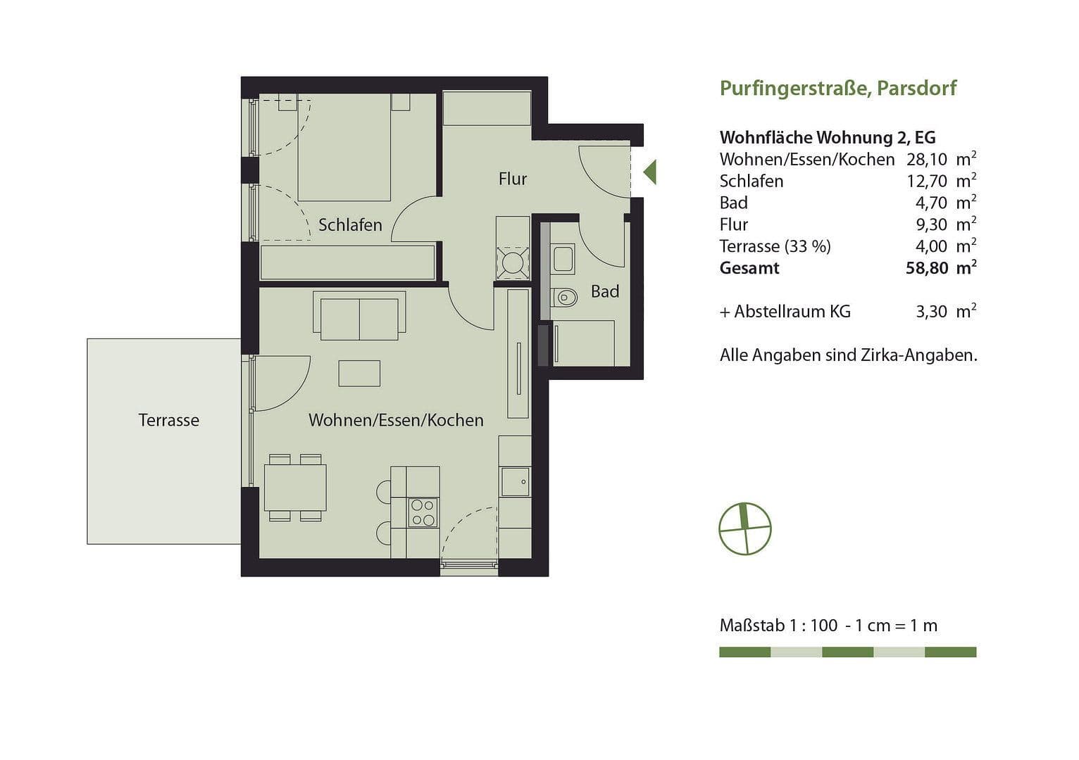 2 bedroom flat for sale, 59 m², Parsdorf, Bavaria 2 bedroom flat for sale, 59 m², Parsdorf, Bavaria