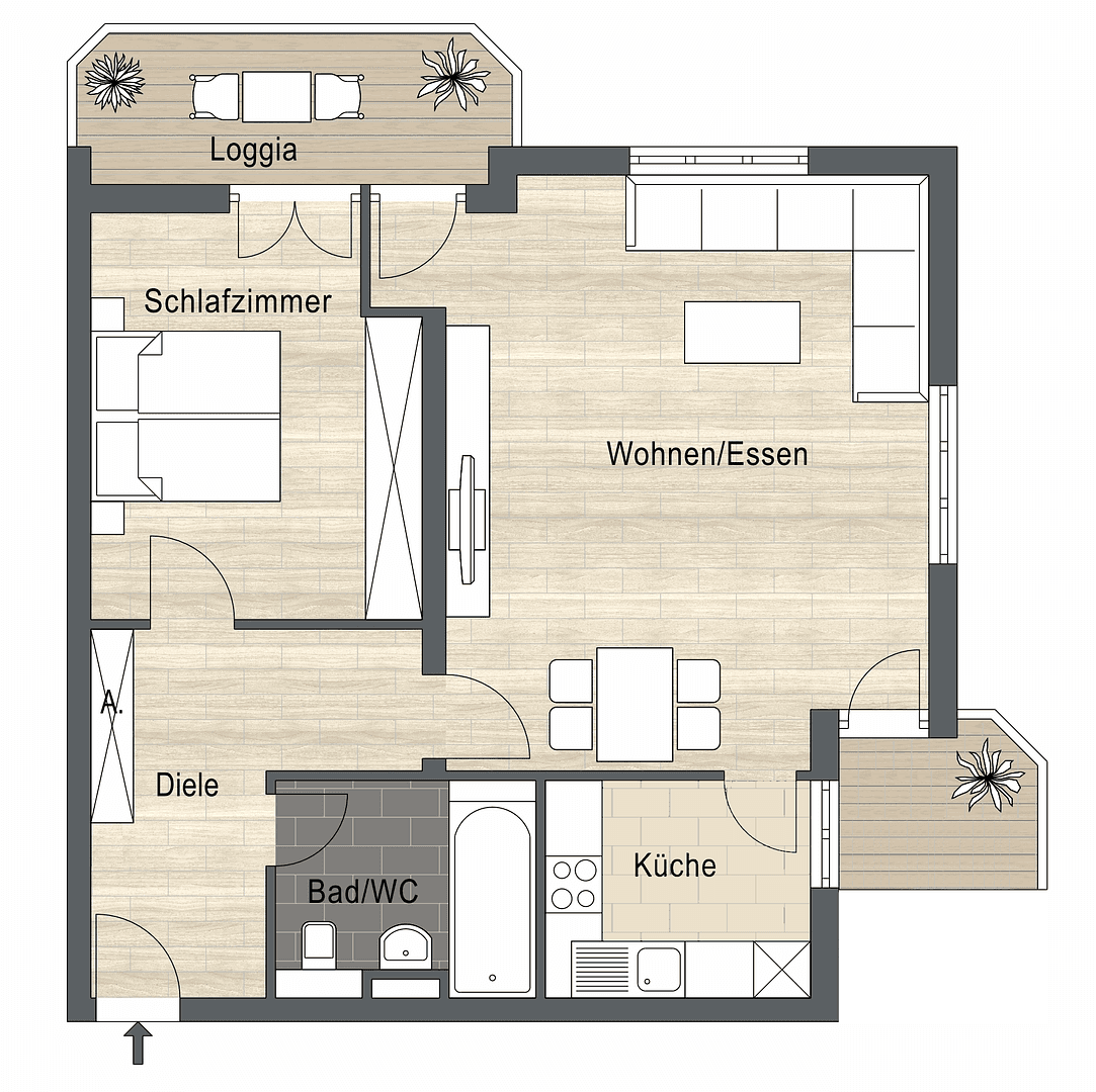 2 bedroom flat to rent, 59 m², Pasinger Str. 28, Planegg, Bavaria 2 bedroom flat to rent, 59 m², Pasinger Str. 28, Planegg, Bavaria