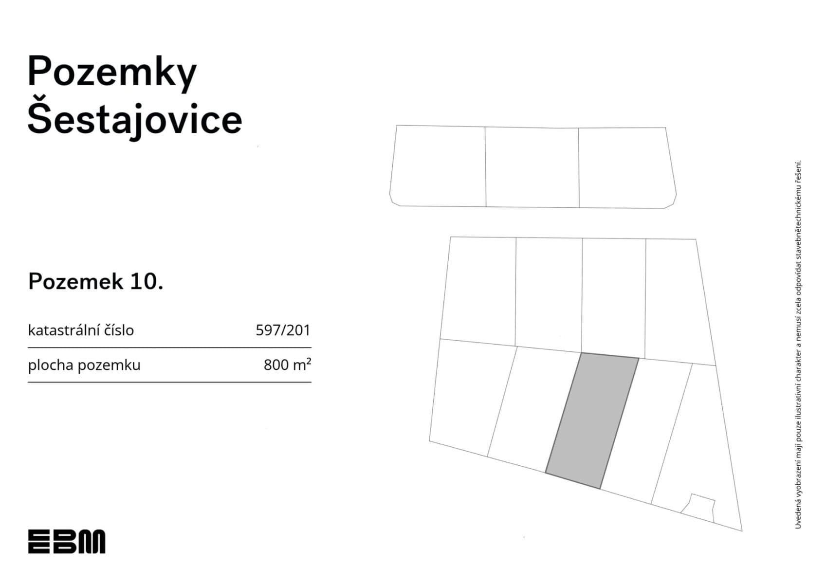 plot for sale, 800 m², Šestajovice, Středočeský Region plot for sale, 800 m², Šestajovice, Středočeský Region
