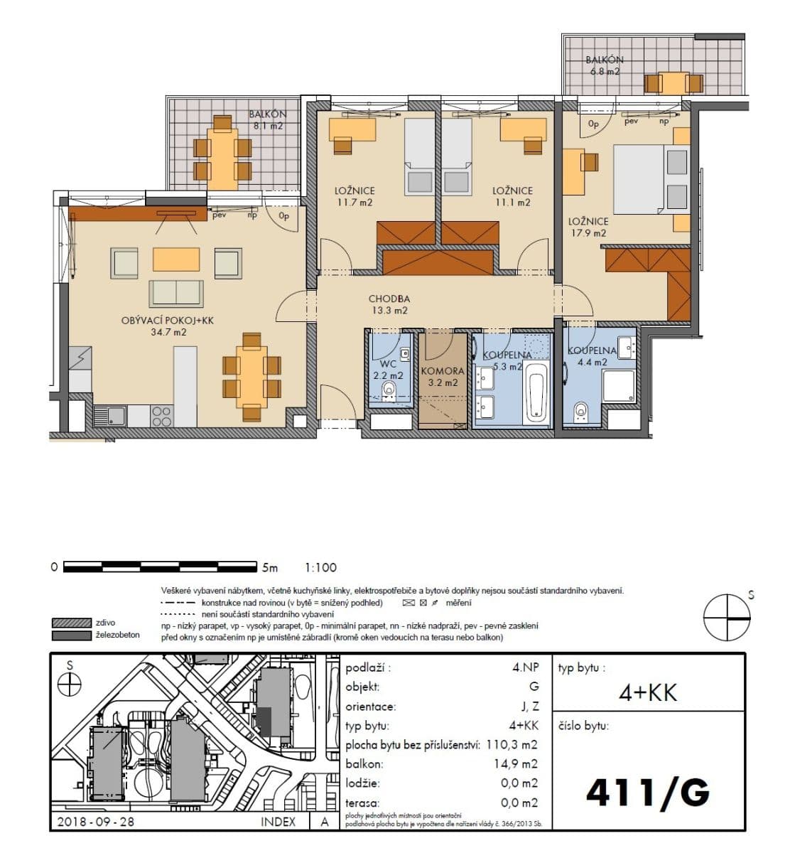 3 bedroom with open-plan kitchen flat to rent, 110 m², Hugo Haase, Prague, Prague 3 bedroom with open-plan kitchen flat to rent, 110 m², Hugo Haase, Prague, Prague