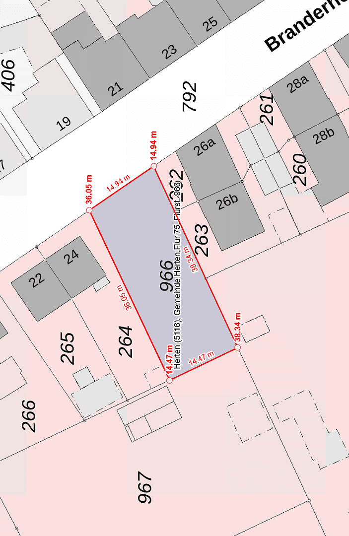 plot for sale, 543 m², Branderheide 26, Herten, North Rhine-Westphalia plot for sale, 543 m², Branderheide 26, Herten, North Rhine-Westphalia