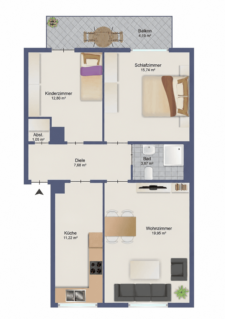 3 bedroom flat to rent, 76 m², Frankenstr. 75, Essen, North Rhine-Westphalia 3 bedroom flat to rent, 76 m², Frankenstr. 75, Essen, North Rhine-Westphalia