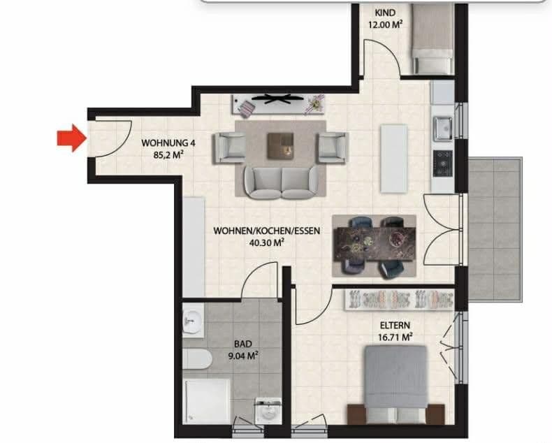 3 bedroom flat to rent, 86 m², Kaiserstraße 41c, Waldbröl, North Rhine-Westphalia 3 bedroom flat to rent, 86 m², Kaiserstraße 41c, Waldbröl, North Rhine-Westphalia