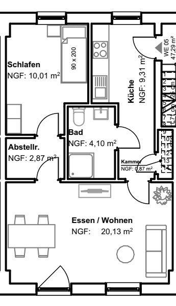 2 bedroom flat to rent, 42 m², Anne-Frank-Str. 15, Marburg, Hesse 2 bedroom flat to rent, 42 m², Anne-Frank-Str. 15, Marburg, Hesse
