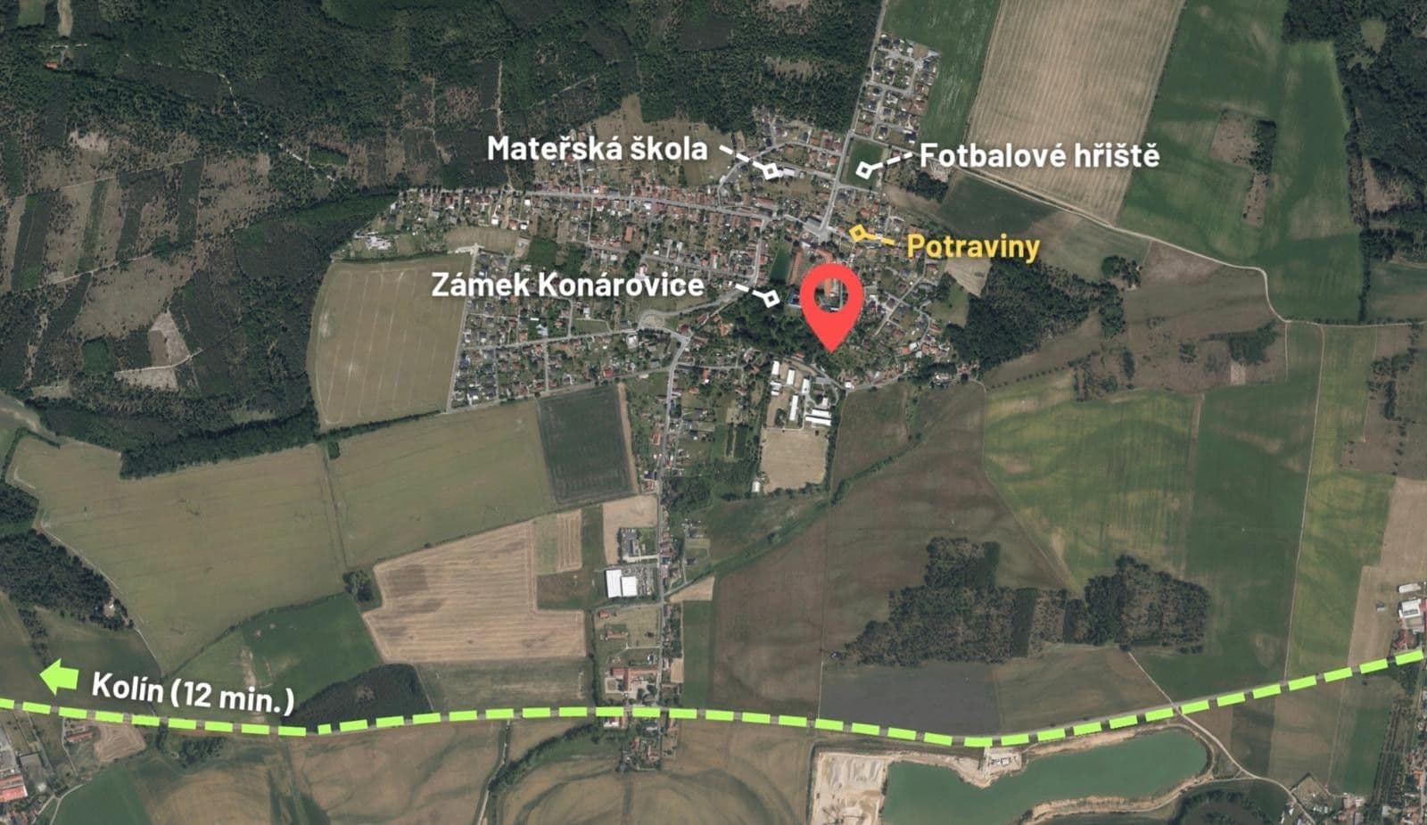 plot for sale, 865 m², Konárovice, Středočeský Region plot for sale, 865 m², Konárovice, Středočeský Region