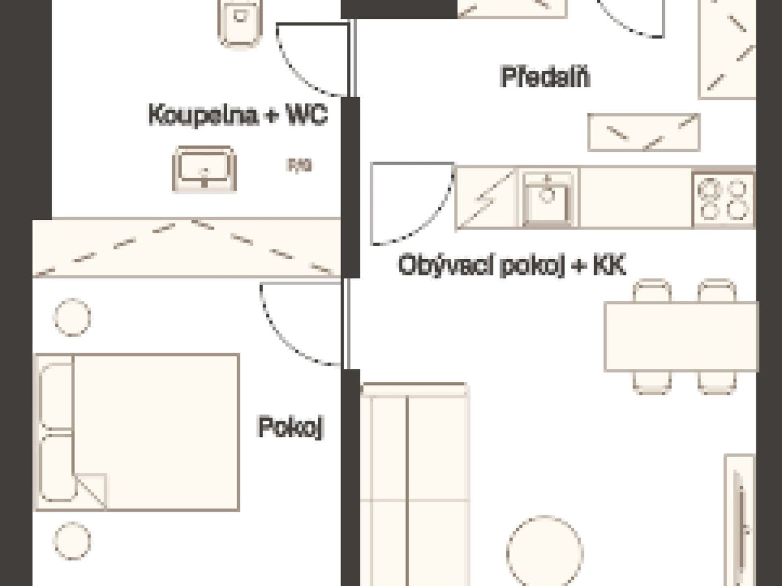1 bedroom with open-plan kitchen flat to rent, 43 m², Sázavská, Prague, Prague 1 bedroom with open-plan kitchen flat to rent, 43 m², Sázavská, Prague, Prague