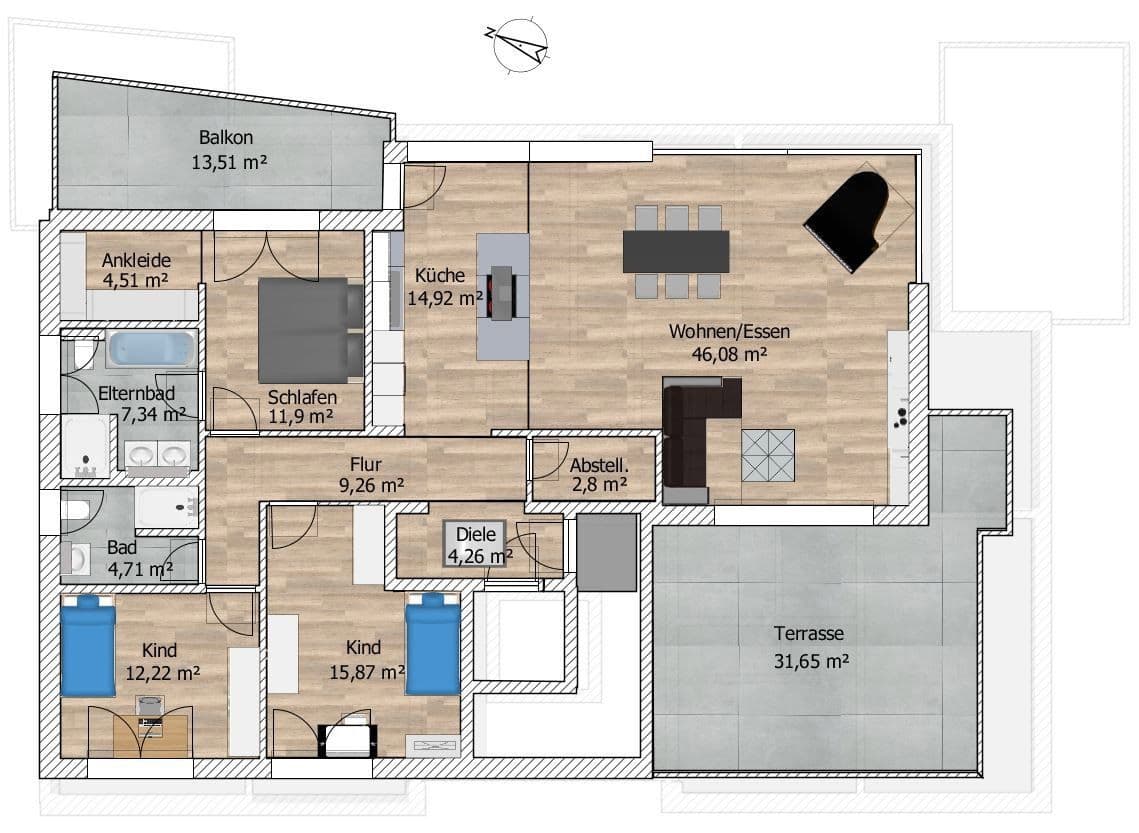 3 bedroom with open-plan kitchen flat to rent, 157 m², Ulm, Baden-Württemberg 3 bedroom with open-plan kitchen flat to rent, 157 m², Ulm, Baden-Württemberg