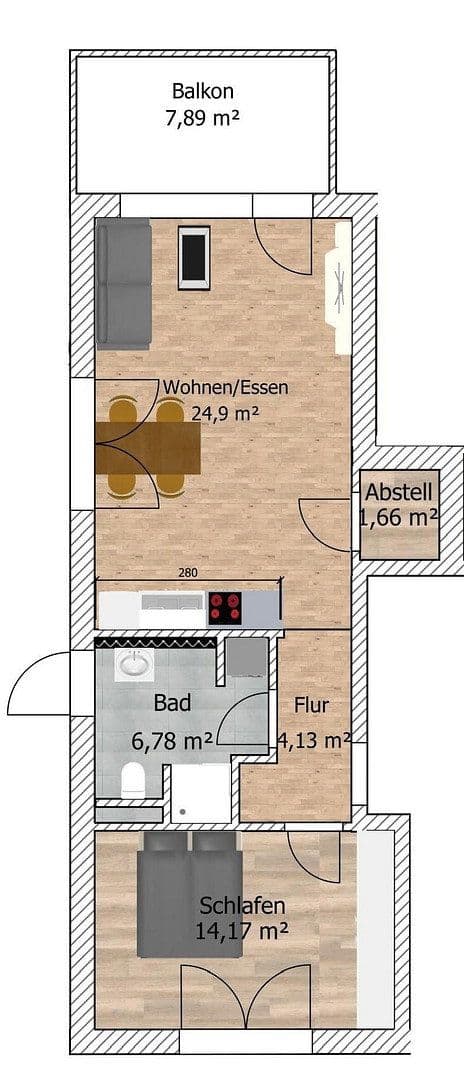 2 bedroom flat to rent, 55 m², Ulm, Baden-Württemberg 2 bedroom flat to rent, 55 m², Ulm, Baden-Württemberg