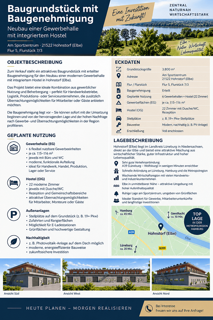 plot for sale, 3,800 m², Am Sportzentrum, Hohnstorf (Elbe), Lower Saxony plot for sale, 3,800 m², Am Sportzentrum, Hohnstorf (Elbe), Lower Saxony