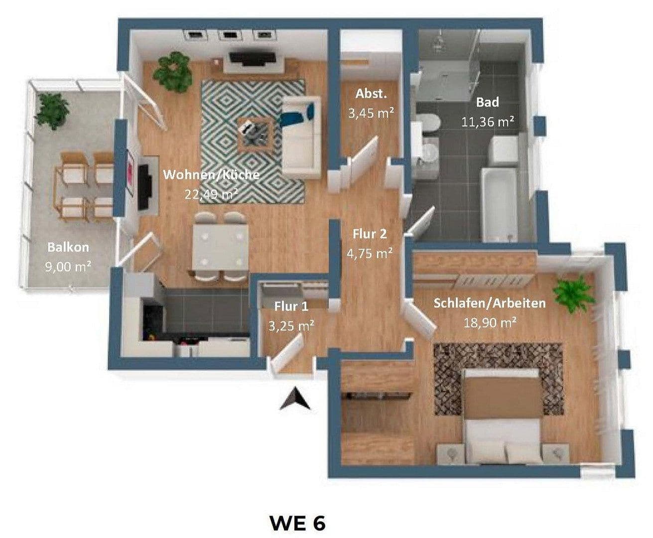 2 bedroom flat to rent, 69 m², Alt Salbke 73, Magdeburg, Saxony-Anhalt 2 bedroom flat to rent, 69 m², Alt Salbke 73, Magdeburg, Saxony-Anhalt