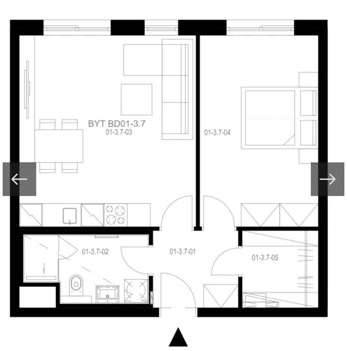 1 bedroom with open-plan kitchen flat to rent, 52 m², U Engerthu, Kladno, Středočeský Region 1 bedroom with open-plan kitchen flat to rent, 52 m², U Engerthu, Kladno, Středočeský Region