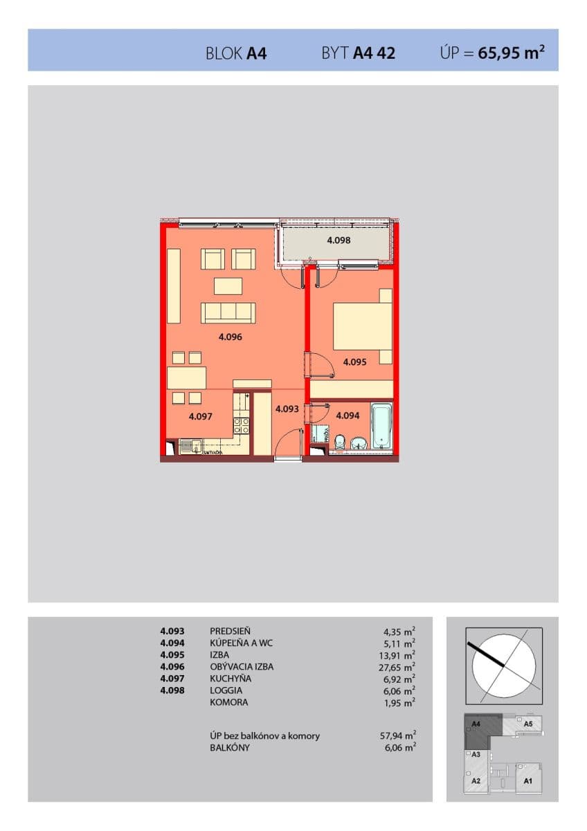 2 bedroom flat for sale, 58 m², Na križovatkách, Ružinov, Bratislavský Region 2 bedroom flat for sale, 58 m², Na križovatkách, Ružinov, Bratislavský Region