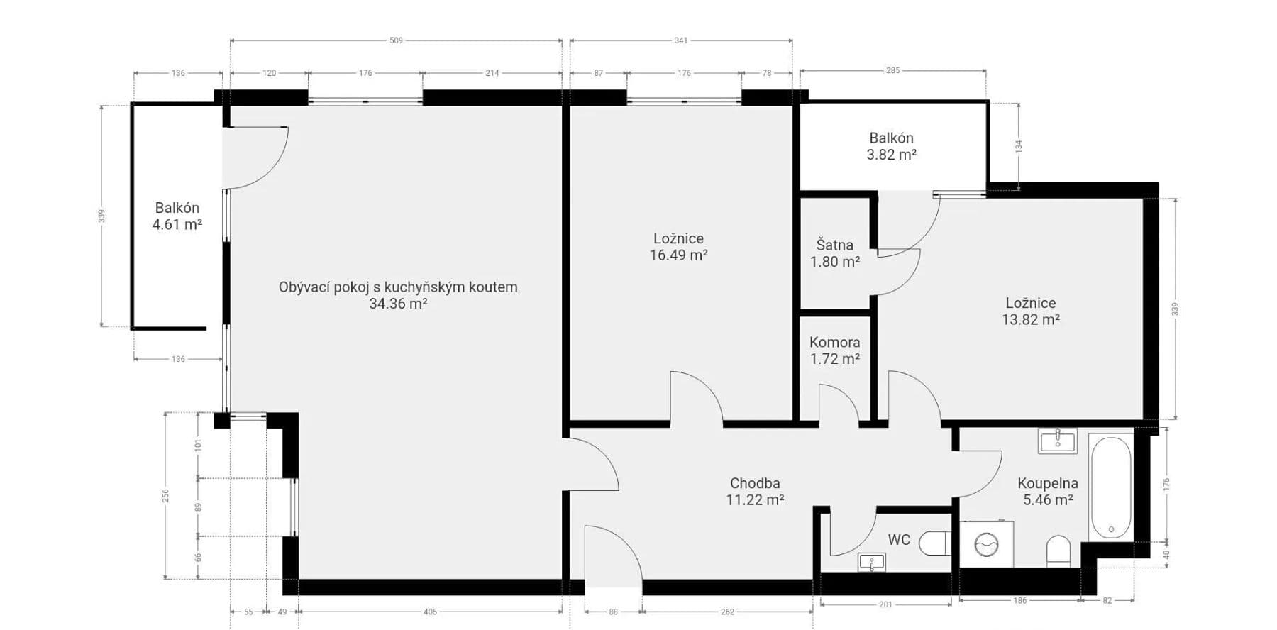 2 bedroom with open-plan kitchen flat for sale, 95 m², Provázkova, Prague, Prague 2 bedroom with open-plan kitchen flat for sale, 95 m², Provázkova, Prague, Prague