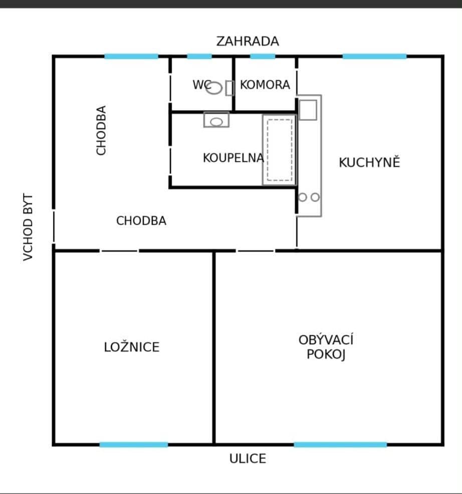 2 bedroom flat to rent, 62 m², Krátká, Prague, Prague 2 bedroom flat to rent, 62 m², Krátká, Prague, Prague
